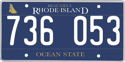 RI license plate 736053