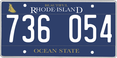 RI license plate 736054