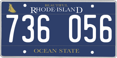 RI license plate 736056