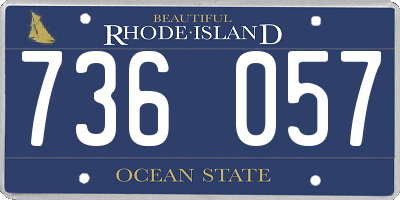 RI license plate 736057