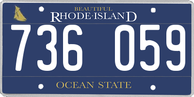 RI license plate 736059