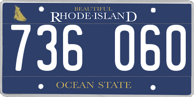 RI license plate 736060