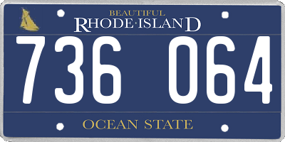 RI license plate 736064