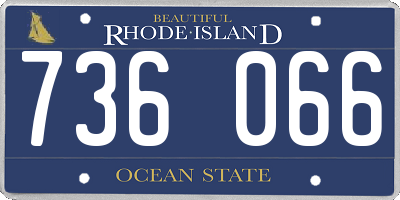 RI license plate 736066