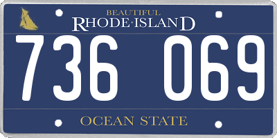 RI license plate 736069