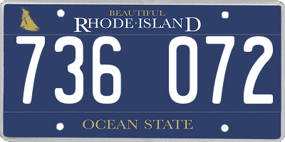 RI license plate 736072