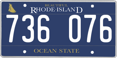 RI license plate 736076