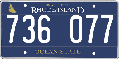 RI license plate 736077