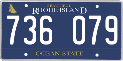 RI license plate 736079