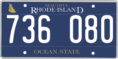 RI license plate 736080