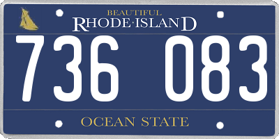 RI license plate 736083