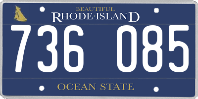 RI license plate 736085