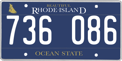 RI license plate 736086