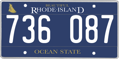 RI license plate 736087