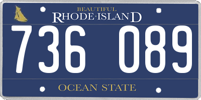 RI license plate 736089