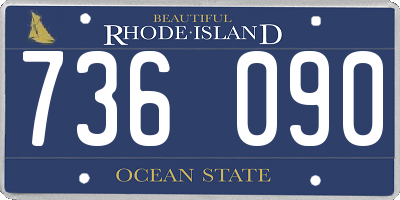 RI license plate 736090