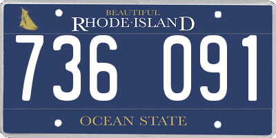 RI license plate 736091