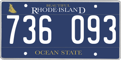 RI license plate 736093