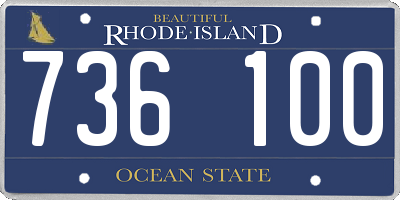 RI license plate 736100