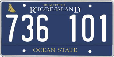RI license plate 736101