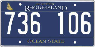 RI license plate 736106