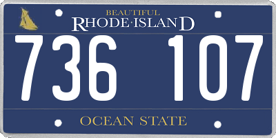 RI license plate 736107