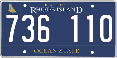 RI license plate 736110