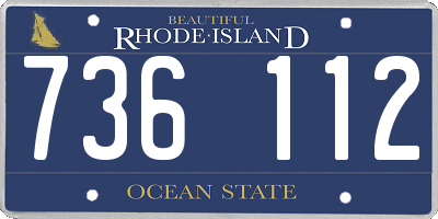RI license plate 736112