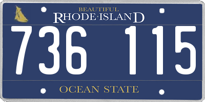 RI license plate 736115