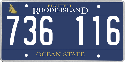 RI license plate 736116