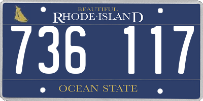 RI license plate 736117