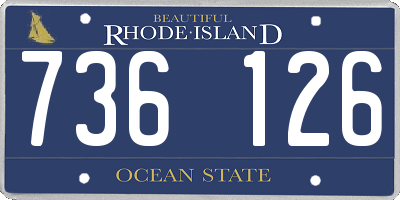 RI license plate 736126