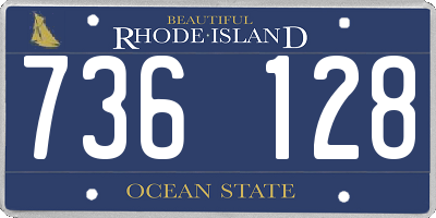 RI license plate 736128