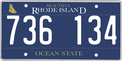 RI license plate 736134