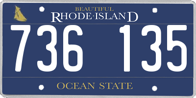 RI license plate 736135