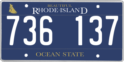 RI license plate 736137