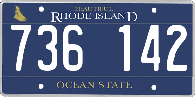 RI license plate 736142