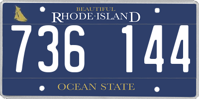 RI license plate 736144