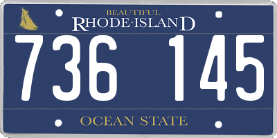 RI license plate 736145