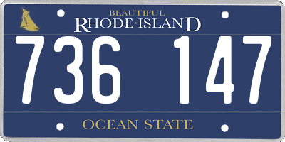 RI license plate 736147