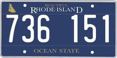 RI license plate 736151