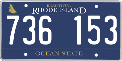 RI license plate 736153