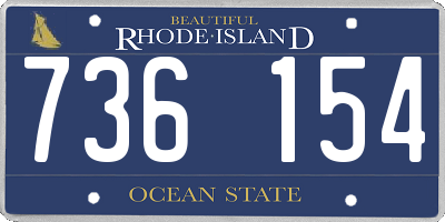 RI license plate 736154