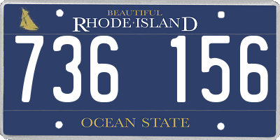 RI license plate 736156