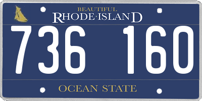 RI license plate 736160