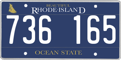 RI license plate 736165