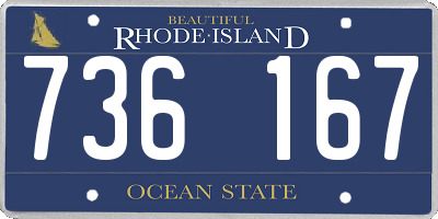 RI license plate 736167