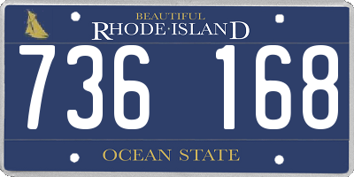 RI license plate 736168