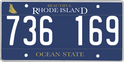 RI license plate 736169