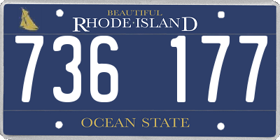 RI license plate 736177